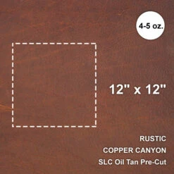 Rustic Copper Canyon Oil Tan Pre-Cut 12"x 12"