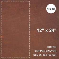 Rustic Copper Canyon Oil Tan Pre-Cut 12"x 24"