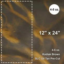 Kodiak Brown Oil Tan Pre-Cut 12"x 24"