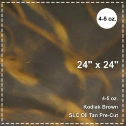 Kodiak Brown Oil Tan Pre-Cut 24"x 24"