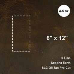 Sedona Earth Oil Tan Pre-Cut 6"x 12"
