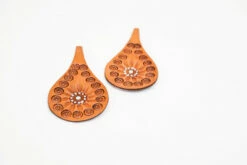 Earring, Blossom - Veg Tan, Large, 6 Pair -Leather Goods Sales Shop 100 1079.SLC .2 1
