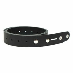 Single Hole Belt Blank W/ Snaps - Hermann Oak Black