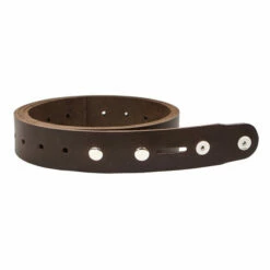 Single Hole Belt Blank W/ Snaps - Hermann Oak Brown