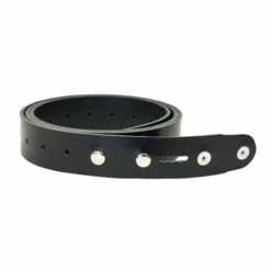 Single Hole Belt Blank W/ Snaps - Buffalo Black