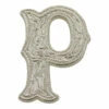 Letter,Alphabet,3/4",Silver P