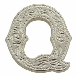 Letter,Alphabet,3/4",Silver Q