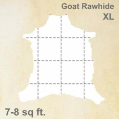 Bleached Goat Rawhide - XL