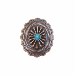 Oval Concho - Antique Copper