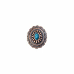 Mini Oval Concho - Antique Copper