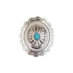 Oval Concho - Nickel Plated