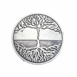 Antique Nickel Tree Of Life Concho