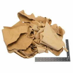 Tan Lining Pigskin Remnants - 2 Lb -Leather Goods Sales Shop 30 5821.SLC .04