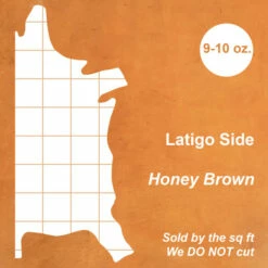 Honey Brown Latigo Side 9-10 Oz.