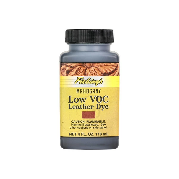 Fiebings Low VOC Leather Dye - Mahogany, 4 Oz 1 Fiebings Low VOC Leather Dye - Mahogany, 4 Oz
