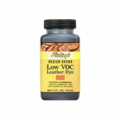 Fiebings Low VOC Leather Dye - Medium Brown, 4 Oz