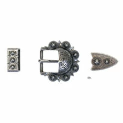 3/4" Berry Buckle Set 11 3/4" Berry Buckle Set -Leather Goods Sales Shop 34BBS.Antique20Silver.01