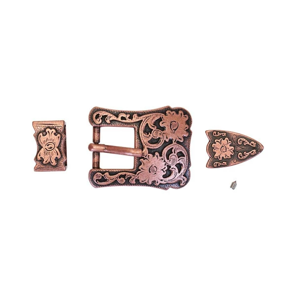 3/4" Floral Buckle Set 2 3/4" Floral Buckle Set - Image 2