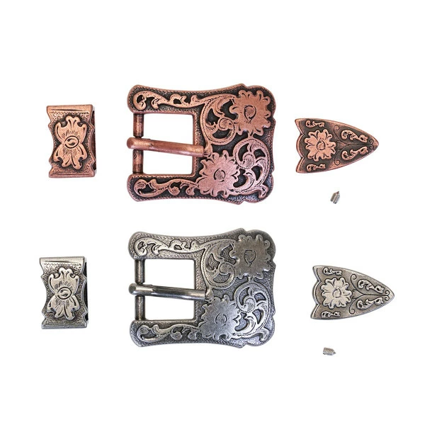 3/4" Floral Buckle Set 1 3/4" Floral Buckle Set