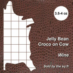 Side,JellyBean Croco,Wine -Leather Goods Sales Shop 371 11163.SLC .4