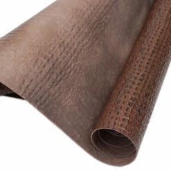 Side, Embossed Gator On Cow - Brown