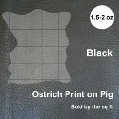 Print,Ostrich,Pig,Black 7 Print,Ostrich,Pig,Black -Leather Goods Sales Shop 371 401.SLC .4