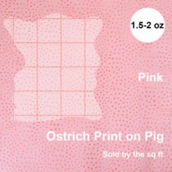 Print,Ostrich,Pig,Pink -Leather Goods Sales Shop 371 406.SLC .4