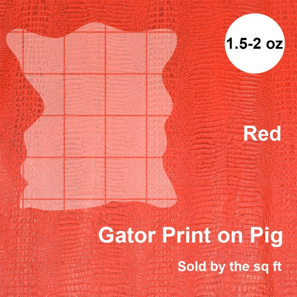 Print,Gator,Pig,Red 4 Print,Gator,Pig,Red - Image 4