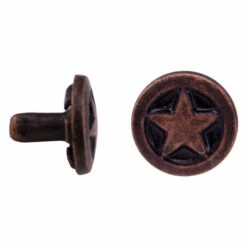 Concho,Star,Sm,AntCpr/Blk,3/8"
