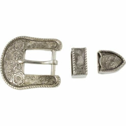 Buckle Set,Floral,AntNp,3/4"