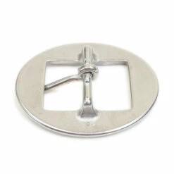 Stainless Steel Center Bar Cart Buckle - 1" -Leather Goods Sales Shop 4 83003.SLC .2