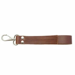 Fringed Leather Wristlet Strap - English Chestnut -Leather Goods Sales Shop 485 30051.SLC .04