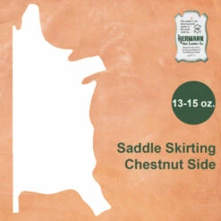 Hermann Oak Saddle Skirting Side - Chestnut 13-15 Oz.