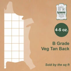 Hermann Oak B Grade Back 4-5 Oz.