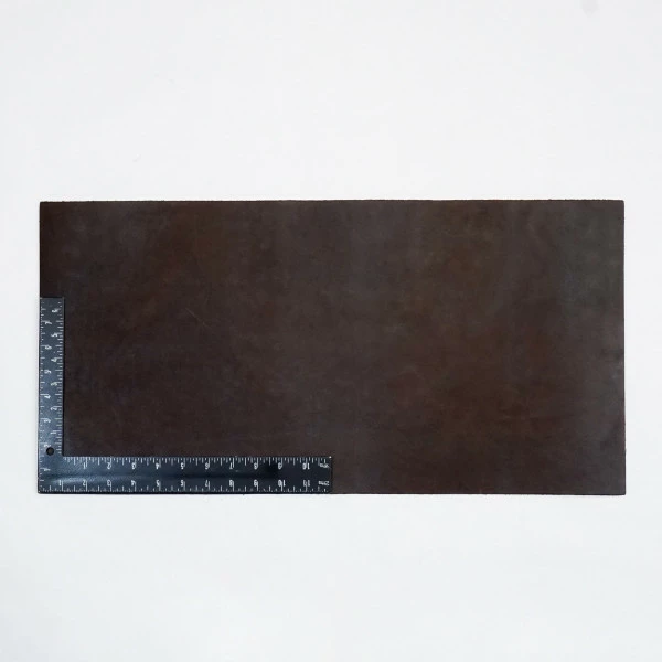 Hermann Oak Drum Dyed Brown Pre-Cut 6-7 Oz. 12" X 24" 2 Hermann Oak Drum Dyed Brown Pre-Cut 6-7 Oz. 12" X 24" - Image 2