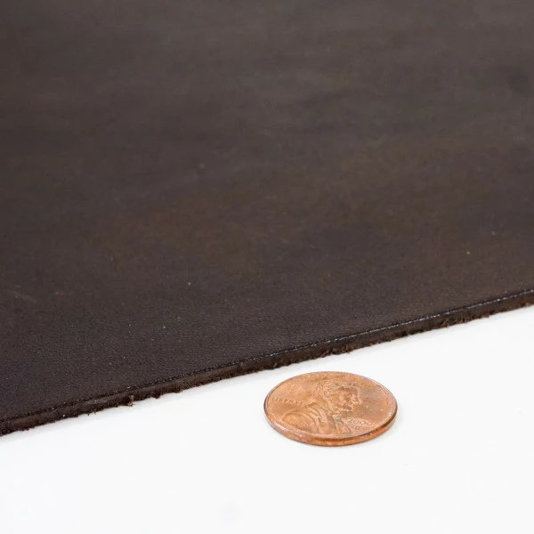 Hermann Oak Drum Dyed Brown Pre-Cut 6-7 Oz. 12" X 24" 3 Hermann Oak Drum Dyed Brown Pre-Cut 6-7 Oz. 12" X 24" - Image 3