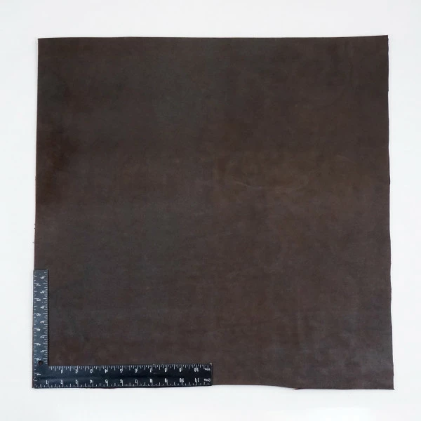 Hermann Oak Drum Dyed Brown Pre-Cut 6-7 Oz. 24" X 24" 2 Hermann Oak Drum Dyed Brown Pre-Cut 6-7 Oz. 24" X 24" - Image 2