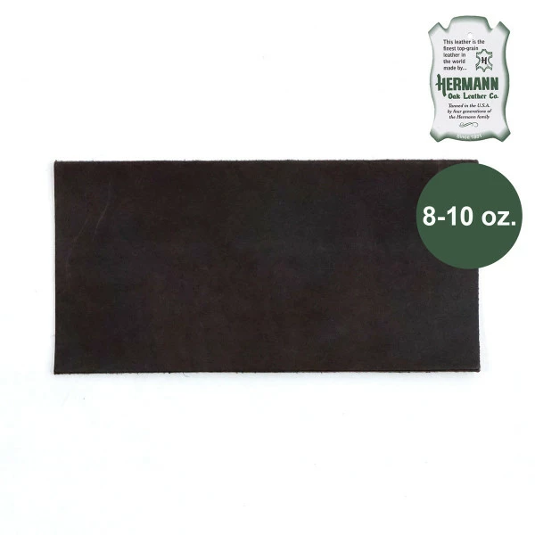 Hermann Oak Drum Dyed Brown Pre-Cut 8-10 Oz. 6" X 12" 1 Hermann Oak Drum Dyed Brown Pre-Cut 8-10 Oz. 6" X 12"