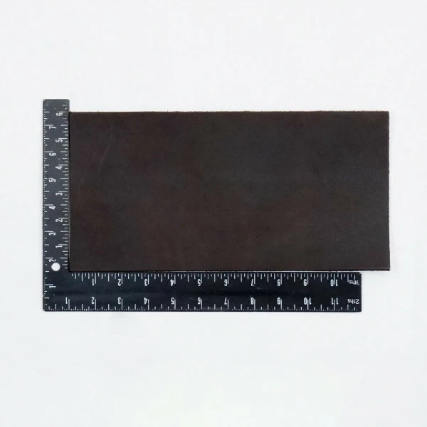 Hermann Oak Drum Dyed Brown Pre-Cut 8-10 Oz. 6" X 12" 2 Hermann Oak Drum Dyed Brown Pre-Cut 8-10 Oz. 6" X 12" - Image 2