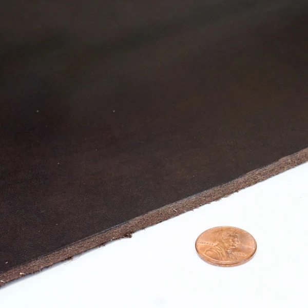 Hermann Oak Drum Dyed Brown Pre-Cut 8-10 Oz. 24" X 24" 3 Hermann Oak Drum Dyed Brown Pre-Cut 8-10 Oz. 24" X 24" - Image 3