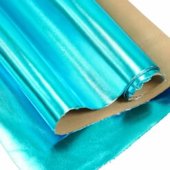 Metallic Cow Side - Turquoise