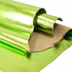 Metallic Cow Side - Lime