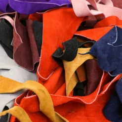 Suede Remnants - Assorted Colors, 6 Lbs -Leather Goods Sales Shop 540 100.SLC .3