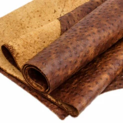 Rustic Ostrich Print - Cognac