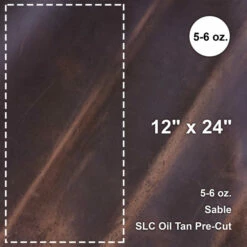 Sable 5-6 Oz. Oil Tan Pre-Cut 12" X 24"