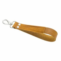 Fringed Leather Wristlet Strap - Mesquite Brown -Leather Goods Sales Shop 579 13001.SLC .06
