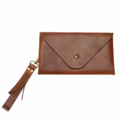 Fringed Leather Wristlet Strap - Mesquite Brown -Leather Goods Sales Shop 579 13001.SLC .07
