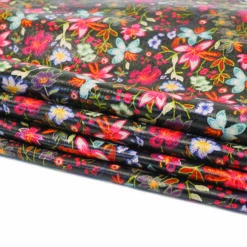 Suede, Gothic Flower - Black