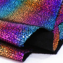 Cosmic Metallic Suede - Rainbow Galaxy