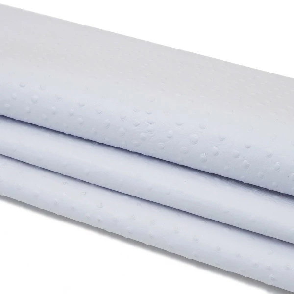 Ostrich Print On Cow Sides - White 2 Ostrich Print On Cow Sides - White - Image 2